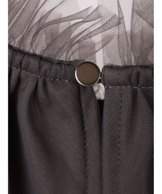 Green Parks ・ＥＬＥＮＣＡＲＥ　ＤＵＥ　チュールハイネックブラウス Charcoal Gray