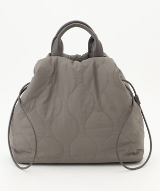 自由区 パディングキルトドロスト バッグ カーキ