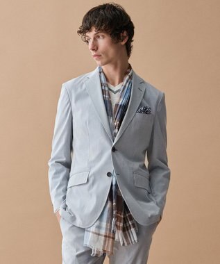 JOSEPH ABBOUD 【bugatti×V.FRAAS】ビッグチェック コットン ストール サックスブルー系4