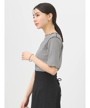 earth music&ecology ギンガムメロープルオーバー Black