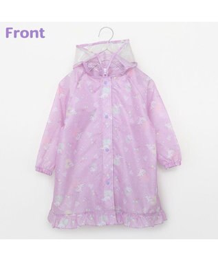 Mother garden マザーガーデン ユニコーン 子供用 レインコート 100/110/120/130cm 《ハピネス柄》 収納巾着付き 紫