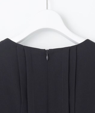 自由区 S 【洗える】シフォンプリーツ ワンピース ネイビー