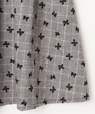 ANY KIDS チェック柄 ドッキング ワンピース ブラック