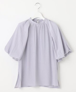 Feroux 【新色追加・洗える】バルーンスリーブ ブラウス スカイブルー系