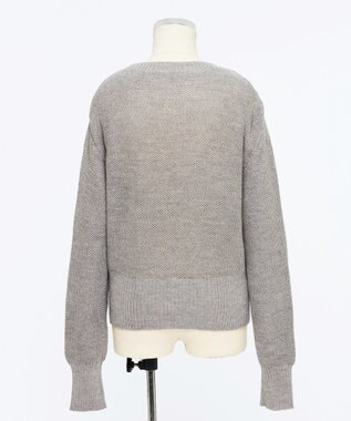 TOQUE 〈大草直子さんアドバイザー〉ベビーアルパカ×シルクハニカムニットトップス グレー