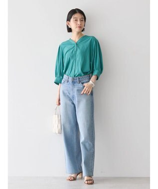 AMERICAN HOLIC 接触冷感　袖ボリュームブラウス Green