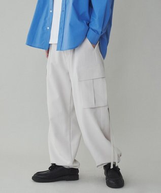 WEGO 【ユニセックス着用ITEM】トロミカーゴスラックス ライトベージュ