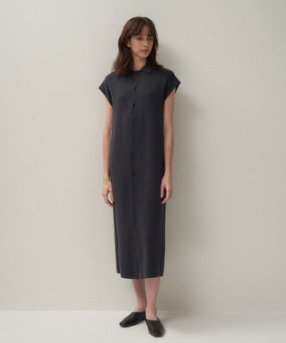 ATON 50/2 NATURAL DYED ORGANIC | ポロドレス CHARCOAL GRAY