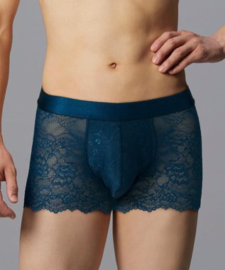 WACOAL MEN ボクサーパンツ 【レースボクサー】 美しさと快適さを追求 通気性 前閉じ WT3822 /ワコールメン ブルー