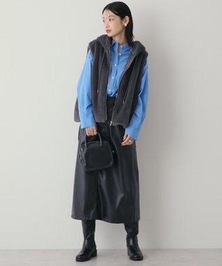 AMERICAN HOLIC フードファーベスト Charcoal Gray