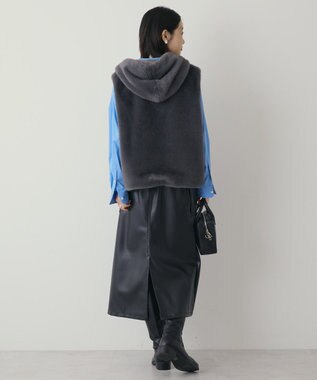 AMERICAN HOLIC フードファーベスト Charcoal Gray