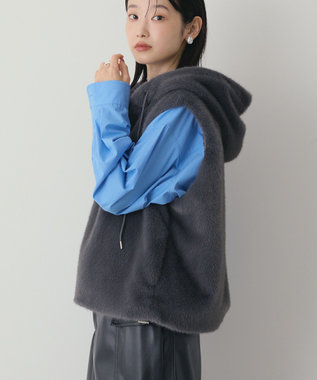 AMERICAN HOLIC フードファーベスト Charcoal Gray