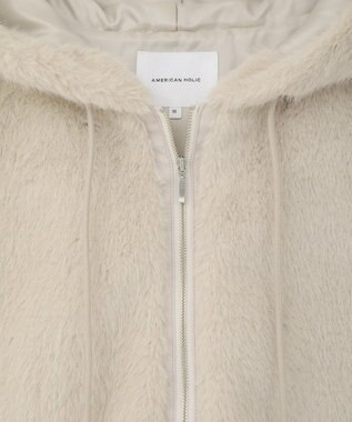 AMERICAN HOLIC フードファーベスト Light Beige