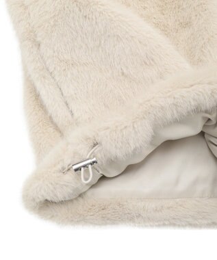 AMERICAN HOLIC フードファーベスト Light Beige