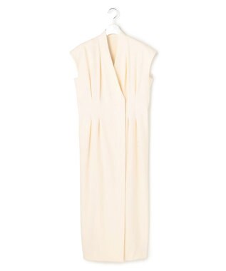 23区 【エステータ】マットクレープジョーゼット ワンピース エクリュ