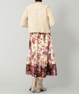 GRACE CONTINENTAL レースアップライダースジャケット ベージュ