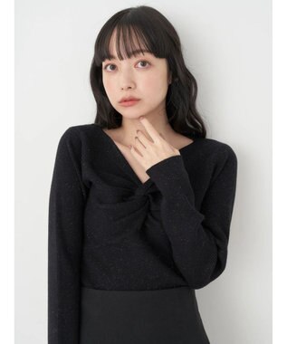 earth music&ecology ツイストリブラメニットプルオーバー