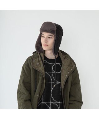 林八百吉商店 un chapeau  コーデュロイアビエイター グレー