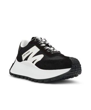 STEVE MADDEN SUPERCAMPO ランナースタイル厚底スニーカー ブラック