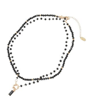 AMERICAN HOLIC 【2点SET】ビーズネックレス Black