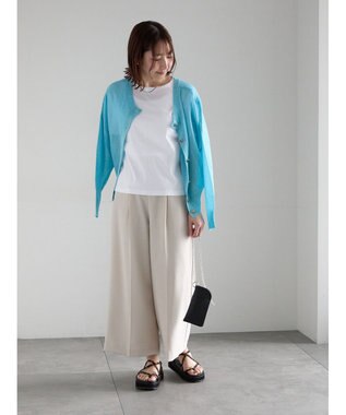 Te chichi 【WEB限定カラーあり】ペーパータッチヤーン2wayメッシュニット ブルー