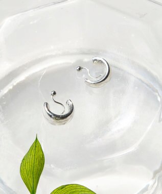 Phoebe 【痛くないシリーズ/金属アレルギー対応】モードミニマルフープライトフィットイヤリング　シルバー シルバー
