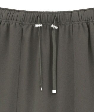 Green Parks ドロストイージーウエスト裏毛Ｉラインスカート Charcoal Gray