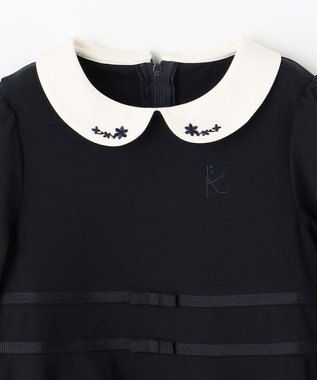 組曲 KIDS 【110-140cm】レトロ ワンピース ネイビー系