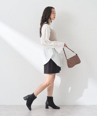 earth music&ecology ＳＥＴ２点パールビスチェ＋シャツ Beige