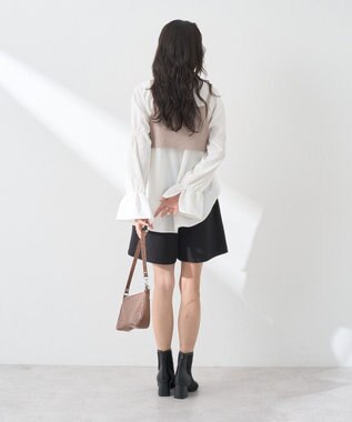 earth music&ecology ＳＥＴ２点パールビスチェ＋シャツ Beige