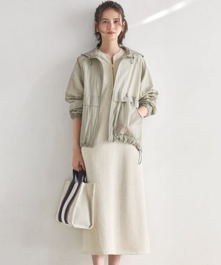 23区 【SLOW/一部店舗限定】ハイゲージテリー ハーフジップ ワンピース