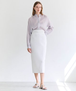 BEIGE， PAULINE / リネンヴィスコースレースブラウス Lilac