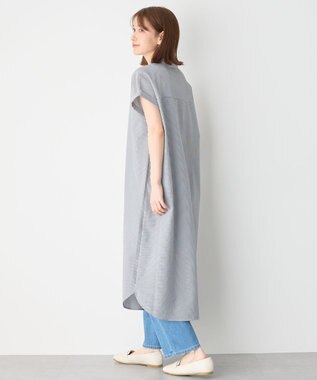 ANY 【洗濯機可】サッカーストライプワンピース ネイビーストライプ