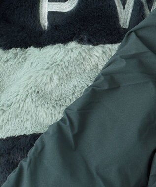 PW CIRCULUS 【ふわもこあったか/防寒/裏地付】【WOMEN】ボーダーフェイクファープルオーバー ネイビー系1