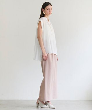 BEIGE， BAC / コットンシアー ギャザーブラウス Off