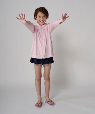 OP／FILA 【Ocean Pacific】フリルラッシュガード ピンク