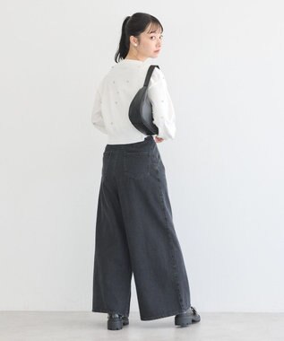 earth music&ecology パール＆ビジューカーディガン Ivory