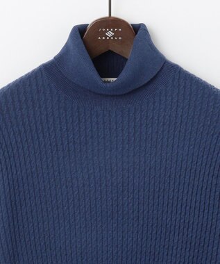 JOSEPH ABBOUD 【キングサイズ・チクチクしないタートルネック/イージーケア/3シーズン対応】 コンフォートタートルネックセーター ブルー系