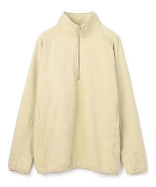 UNFILO MENS 【男女兼用】ナイロン裏毛 ハーフジップ ベージュ