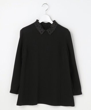 J.PRESS LADIES S 【セットアップ対応・2way】セラテリーダブルクロス ブラウス ブラック系