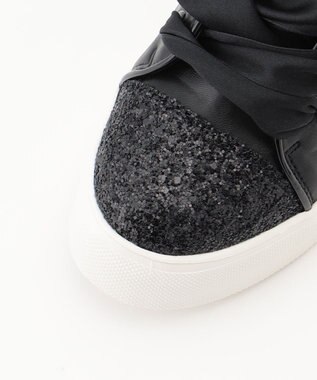 TOCCA 【軽量・抗菌消臭】GLITTER TOE SNEAKERS スニーカー ブラック系