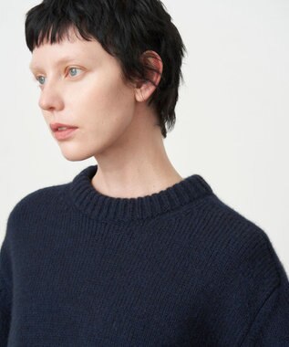 ATON YAK WOOL | モックネックセーター NAVY