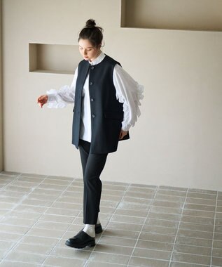 #Newans 大人気ジレが新素材で再登場！チュニックジレ ブラック