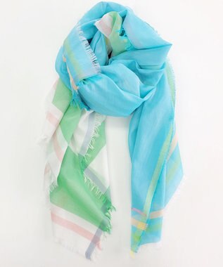 POLS 播州織 極細コットンストール エメラルド