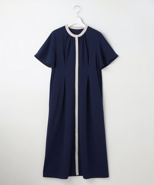 ANY SIS L バイカラー ワンピース ネイビー×ライトグレー