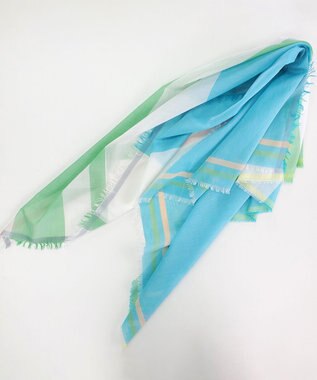 POLS 播州織 極細コットンストール エメラルド