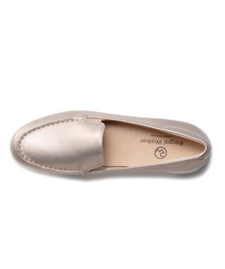 REGAL FOOT COMMUNITY 【リーガルウォーカーレディース】HC63 ヴァンプモカスリッポン フラットシューズ ゴールド