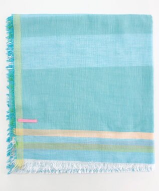 POLS 播州織 極細コットンストール エメラルド