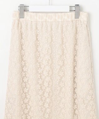 自由区 【カトリエムブーケ】Fleurs flottantes フラワーモチーフスカート エクリュ