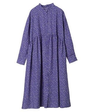 Green Parks ２ｗａｙ小花柄ギャザーシャツワンピース Blue